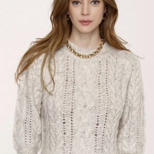 Heartloom Cream Cable Knit Sweater